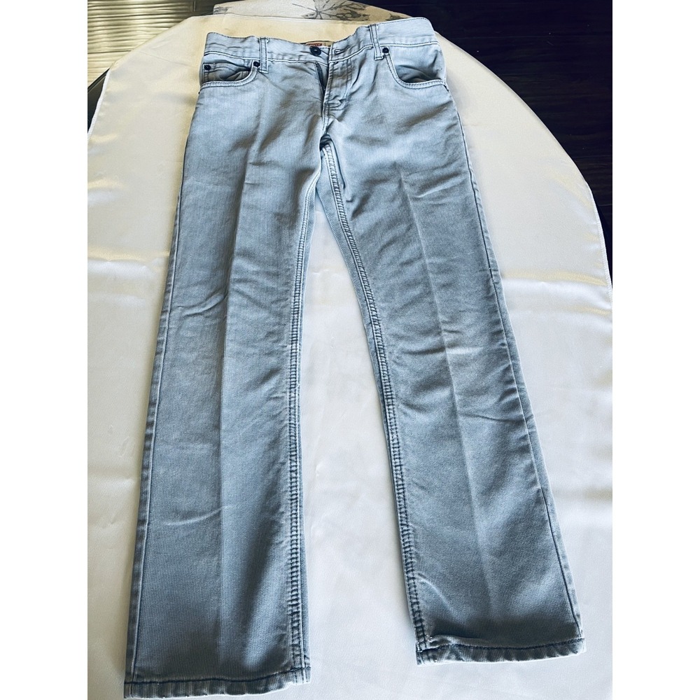 LEVIS Women 513 Slim Straight Corduroy W27 L27 Faded Gray Classic 100% Cotton